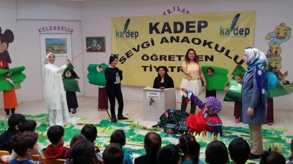 Elbistan Sevgi Anaokulu Öğretmenlerinden KADEP Tiyatrosu