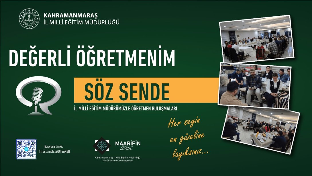 Değerli Öğretmenim Söz Sende Projesi Başvuruları Başladı