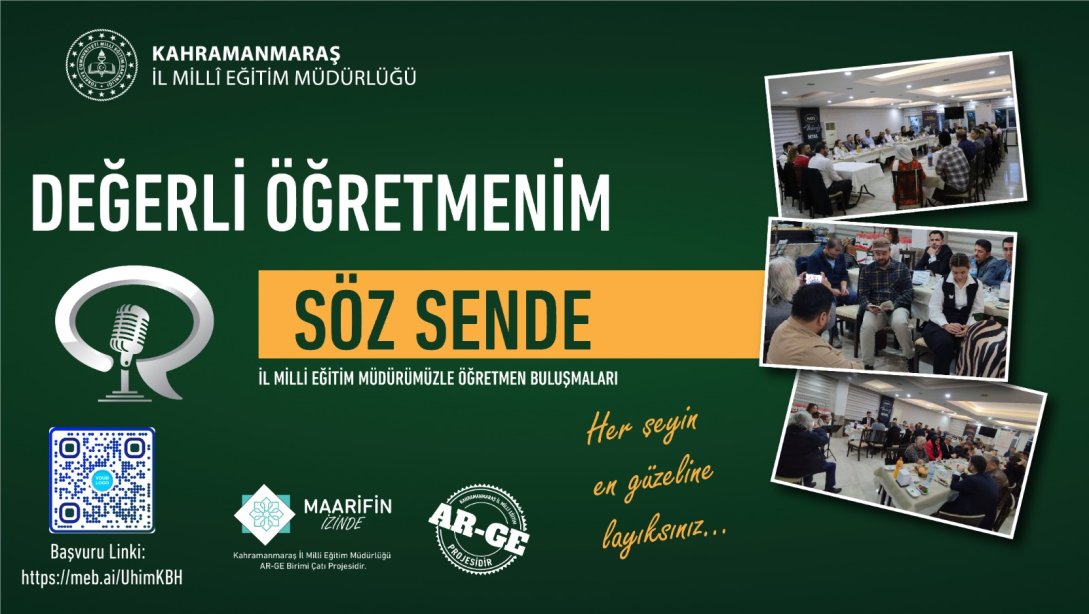 Değerli Öğretmenim Söz Sende Projesi Başvuruları Başladı