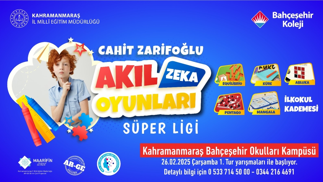 Cahit Zarifoğlu Akıl ve Zeka Oyunları Süper Ligi Başlıyor